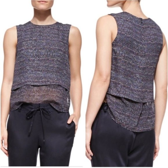 Theory Tops - Theory Hodal Silk Layered Tank